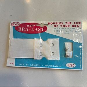 Gemco Bra-Last Full 5” Adjustable New No. 372 Vintage Never Used